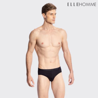 ELLE HOMME | แพ็ค 3 ชิ้น กางเกงในทรง Brief ขอบเล็ก ไม่รัดเอว ทอโลโก้ ELLE | KUB7925
