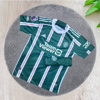 เสื้อฟุตบอล ชุดกีฬา เด็ก ทีม แมนยู ทีมเยือน แบบใหม่ล่าสุด 2023 มีเสื้อพร้อมกางเกง เนื้อผ้ายืด ใส่สบาย ราคาถูก