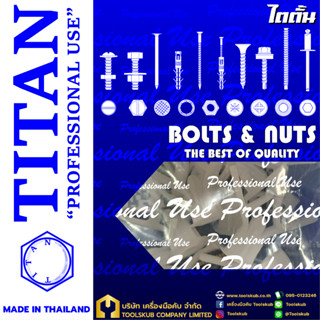 TITAN “PROFESSIONNAL USE” MADE IN THAILAND RP-4510ปุ๊กผีเสื้อ+เกลียวเหล็ก FH6X1.1/2" (10ชุดใน1ห่อ)