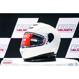 หมวกกันน็อค NOLAN HELMETS รุ่น NOLAN N80-8 CLASSIC N-COM METAL WHITE 005