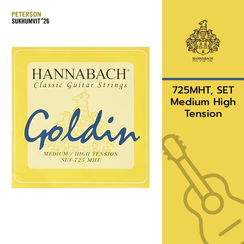Hannabach 725MHT, SET Medium High Tension (New Stock) สายกีตาร์คลาสสิกนำเข้าจากเยอรมัน