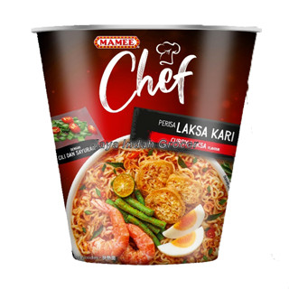 10 Cups Mamee Chef Instant Cup Noodles Curry Laksa 72g