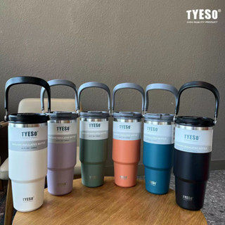 (พร้อมส่งในไทย) แก้วเก็บอุณหภูมิร้อน/เย็น TYESO รุ่นใหม่ มี 3 ขนาด 6สี แบบใหม่มีที่จับ แก้วเยติเก็บความเย็น แก้วเยติ