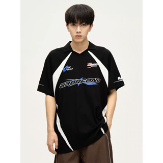 เสื้อบอล racing dev คอปก แฟชั่น สตรีท y2k เกาหลี