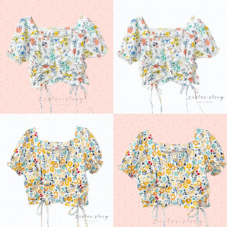 𝟴.𝟴 𝙎𝙐𝙋𝙀𝙍 𝙎𝘼𝙇𝙀  ZSA29 เสื้อคอเหลี่ยม แขนตุ๊กตา เชือกรูดด้านหน้า สามารถปรับความยาวได้ตามต้องการ