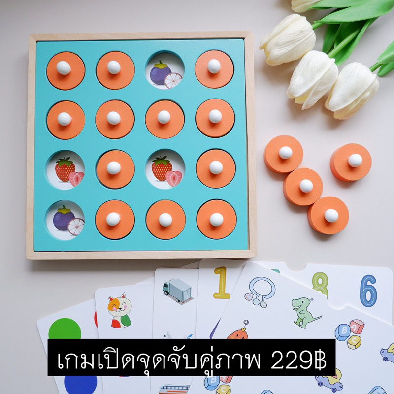 เกมเปิดจุกจับคู่ภาพเหมือน  ฝึกความจำ ฝึกการสังเกต ชุดใหญ่ 229฿