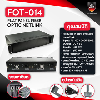 Apollo RACK MOUNT MEDIA CONVERTER 14 SLOT ตู้ใส่มีเดีย 14ตัว power supply กันไฟกระชาก