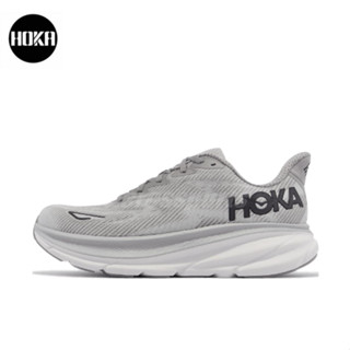 HOKA ONE ONE Clifton 9 Wide Misty grey ของแท้ 100 %  Sports shoes Running shoes style