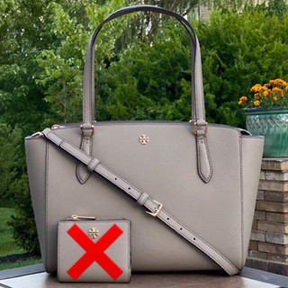 กระเป๋า  Tory Burch Emerson Small Top Zip Tote in French Gray