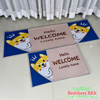 Bedsheet.BKK พรมห้องครัว พรมปูพื้น 1เซตมี2ผืน วางหน้าห้องครัว หน้าห้องน้ำ มียางกันลื่น รหัส0291.