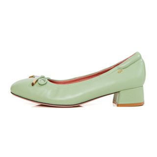 O&amp;B รองเท้าหนังแกะ รุ่น Audrey Classic Heels in Pistachio Green