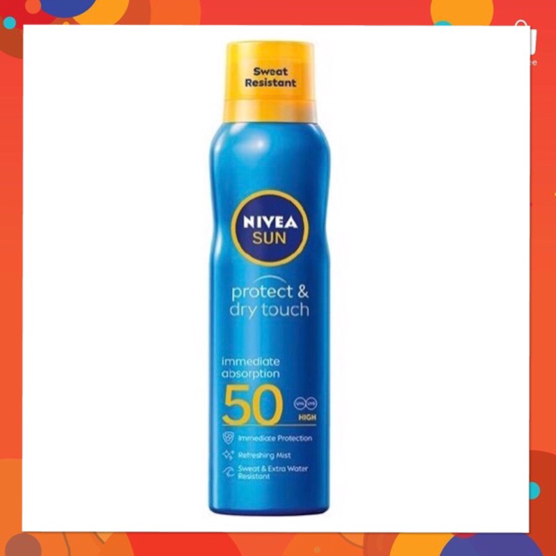 Nivea นีเวีย ซัน กันแดดผิวกาย โพรเท็ค ทัช ซัน สเปรย์ SPF 50 200 ml Nivea Sun Protect & Refresh Spray