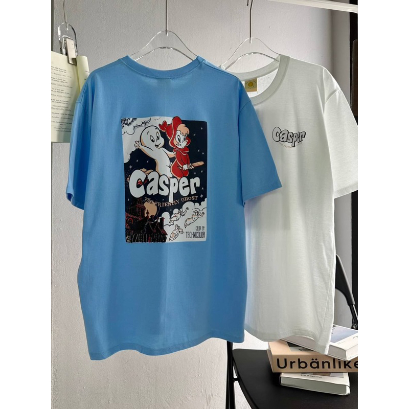 เสื้อยืด oversize ลาย ผีน้อย casper