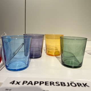 แก้วน้ำIKEAคละสีล้างในเครื่องล้างจานได้สูง9cm/ความจุ300ml