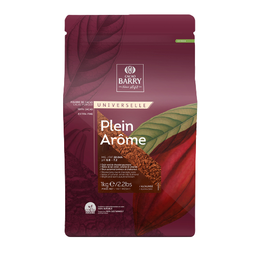 โกโก้ผง Plein Arome 22-24% Cacao Barry 1kg. หยกออนไลน์
