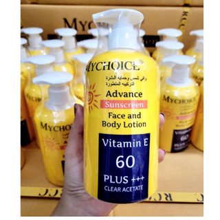 ✅ส่งเร็ว✅กันแดดมายช้อยส์ ขวดปั๊ม 450 กรัม Mychoice sunscreen SPF50 vitamin E 60 Plus+++ Clear Acetate ขวดใหญ่ไซส์สุดคุ้ม