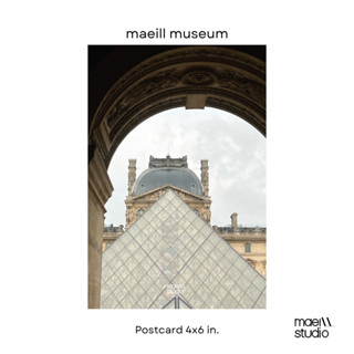 พร้อมส่ง - โปสการ์ดตกแต่งห้อง maeill museum ลาย lourve roof