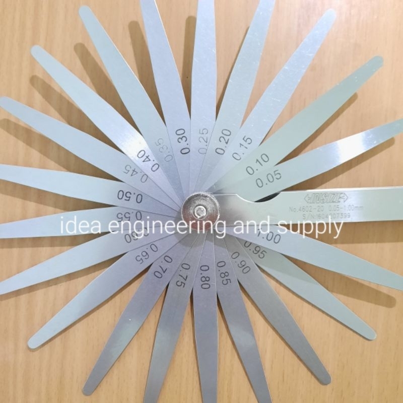 ฟิลเลอร์เกจ 20 ใบ ยาว 4" (100mm) Feeler Gage INSIZE 4602-20