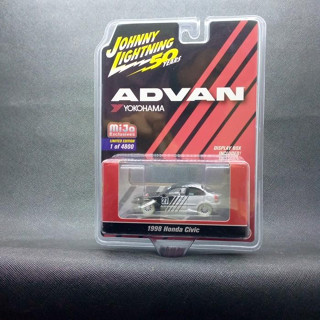 1998 HONDA CIVIC ADVAN YOKOHAMA 1:64 (JOHNNY LIGHTNING)