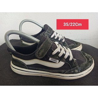 Vans Size 35 ยาว 22 Cm  รองเท้ามือสอง ผู้หญิง เท้าเล็ก  ผ้าใบ สวม แฟชั่น ลำลอง เที่ยว