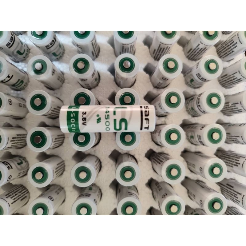 LS14500 Saft LS-14500 AA 3.6V Lithium Battery มีสายแจ็กดำ เปลือก