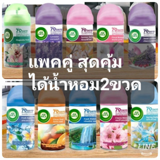 แพคคู่ Airwick refill สเปรย์ปรับอากาศ ชนิดเติม 250mlรีฟิลได้2กระป๋อง(ใช้กับเครื่องเกลดได้)