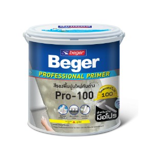 Beger Primer Pro-100 ขนาด 18 ลิตร เบเยอร์ ไพรเมอร์ โปร-100 สีรองพื้นปูนใหม่กันด่าง สูตรน้ำ