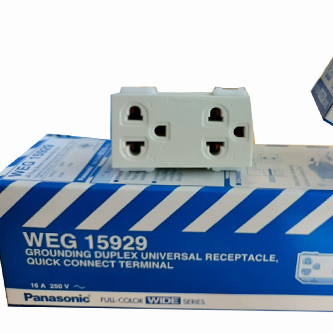 ปลัีกกราวด์คู่  WEG15929  (ยกกล่อง/10/ตัว) Panasonic