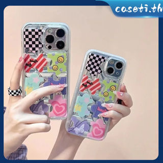 คูปองเคลม🎀เคสไอโ case for iphone 11 12 กราฟฟิตีสีสร้างสรรค์ เคส 14 13 12 11 pro max เคสมือถือกันกระแทก