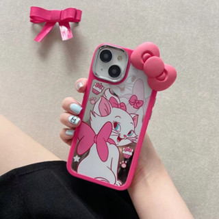 💲คูปองเคลม💲เคสไอโ case for iphone 11 12 ลูกแมวซึนเดเระ เคส 14 13 12 11 pro max กระจกเงา ทนทานและป้องกันการตกกระแทก