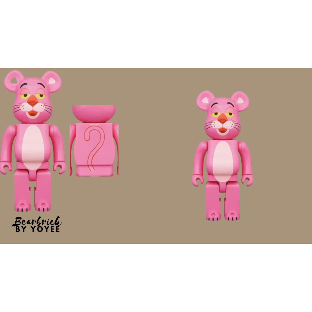 Bearbrick Pink Panther โมเดลBearbrick ตุ๊กตาBearbrick bearbrick BearBrickของแท้แน่นอน โมเดลBearBrickของแท้พร้อมส่ง
