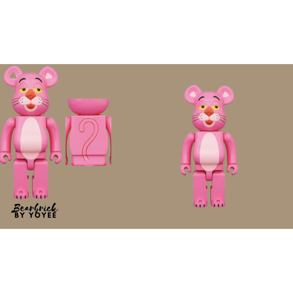 Bearbrick Pink Panther โมเดลBearbrick ตุ๊กตาBearbrick bearbrick BearBrickของแท้แน่นอน โมเดลBearBrick