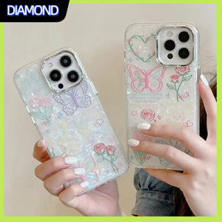 💲คูปองเคลม💲เคสไอโฟน case for iphone 11 12 ผีเสื้อเส้น ป้องกันการตก กันรอย เคส 14 13 12 11 pro max เคสซิลิโคน