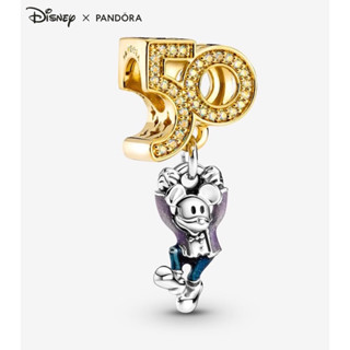 Pandora mickey mouse 50th anniversary dangle charm แท้100%