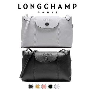 จัดส่งลำดับความสำคัญ Longchamp bag ซื้อของแท้Exquisite Square Lambskin กระเป๋าหญิงถุงมือไหล่ไหล่ไหล่ขนานกระเป๋า