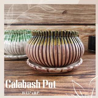 กระถางเซรามิค ทรงน้ำเต้า (Calabash Pot)