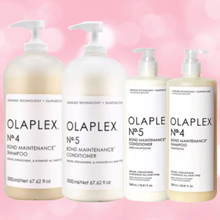 OLAPLEX NO.4 + NO.5 ขนาด 1000และ2000 ML. แชมพู+ครีมนวดผม เชื่อมบอนด์ผมให้แข็งแรง สุขภาพดี กลับมาทำ เคมีเส้นผมให้แข็งแรง