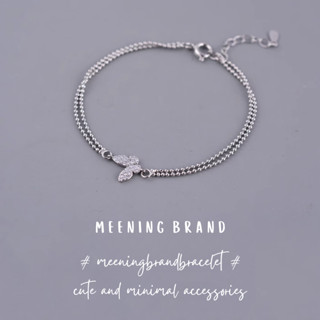 MeeningBrand ❥ สร้อยข้อมือเงิน BUTTERFLY DIAMOND (01-0081)