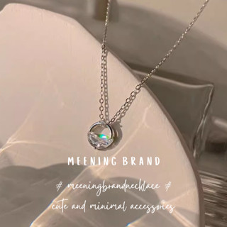 MeeningBrand❀สร้อยคอเงิน WATERING DIAMOND [02-0045]