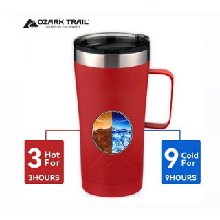 Ozark trail 20oz tumbler handle แก้วน้ำสแตนเลสหูจับเก็บอุหภูมิ  แบรนดังจากยุโรปรุ่นใหม่ล่าสุด มีหูจับในตัวแก้ว ช่วยให้ถื