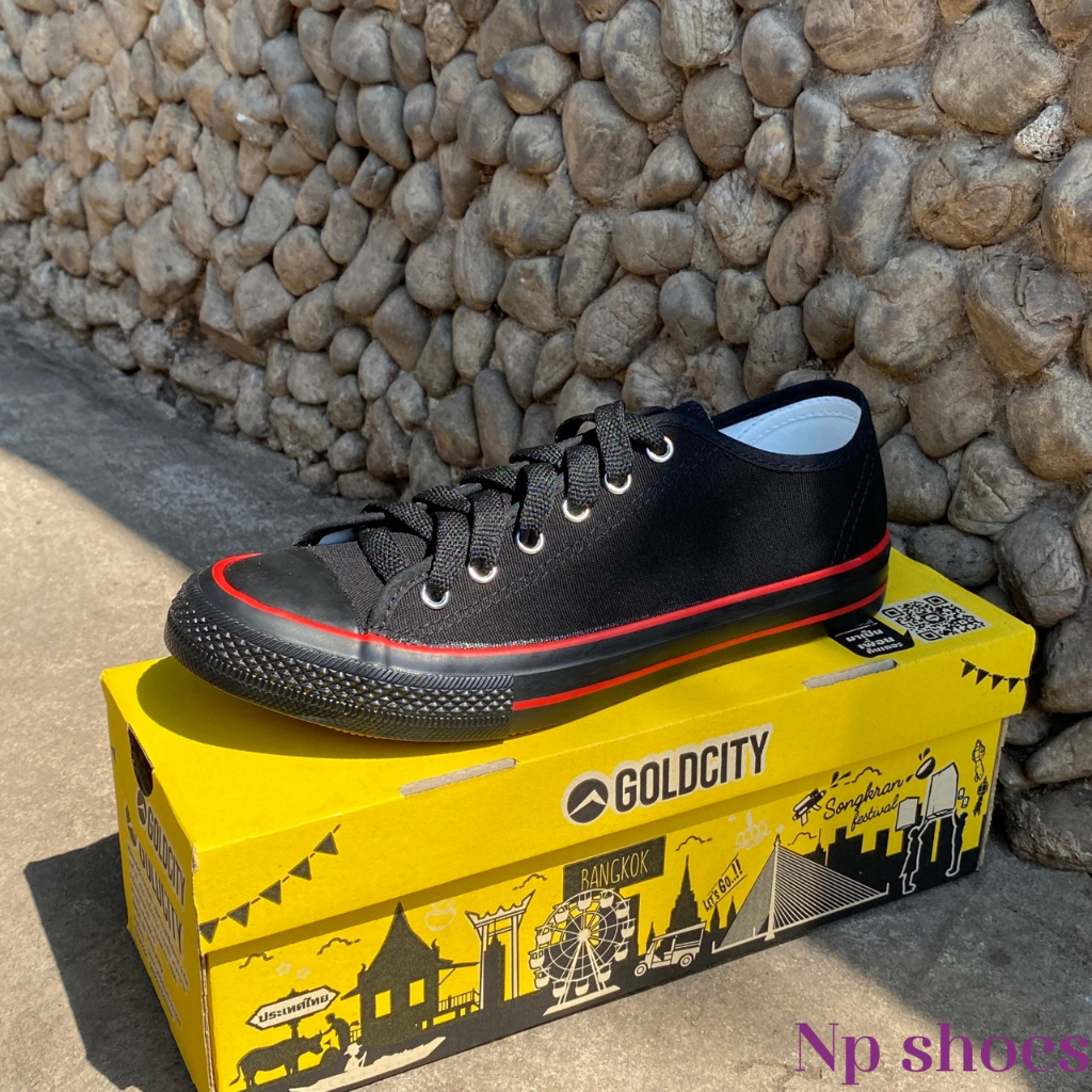 [ลูกค้าใหม่ราคา 1 บาท]🍎รองเท้าผ้าใบ ยี้ห้อ Gold City 🍎รุ่น 1207ทรงconverse  สินค้าราคาโรงงาน #รองเท้าผ้าใบชาย Size37-45