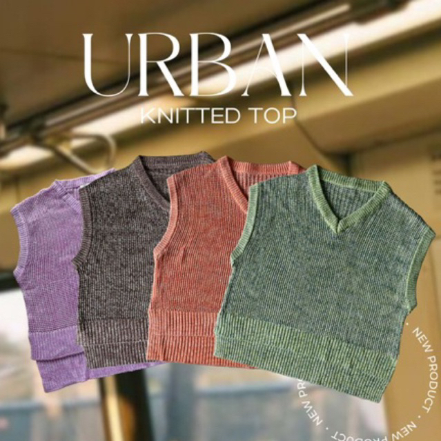 nichii - Urban Knitted Top เสื้อกล้าม ไหมพรมบาง เสื้อครอป