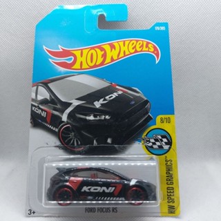 รถเหล็ก Hotwheels FORD FOCUS RS KONI สีดำ (ib41)