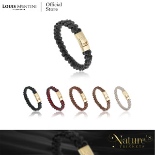 Louis Montini (Nature Trinkets) สร้อยข้อมือหนังวัวแท้ หนังถักแฮนด์เมด LEABL002