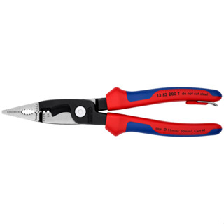 คีมสำหรับงานติดตั้งระบบไฟฟ้า KNIPEX NO.13 82 200 T Pliers for electrical installation plier with integrate safety lug