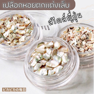 พร้อมส่ง 🐚 หินเปลือกหอยตกแต่งเล็บ สไตล์ญี่ปุ่น🇯🇵  หินตกแต่งเล็บ เปลือกหอยแต่งเล็บ มีให้เลือก 3 ขนาด  S,M,L กระปุกละ 25.