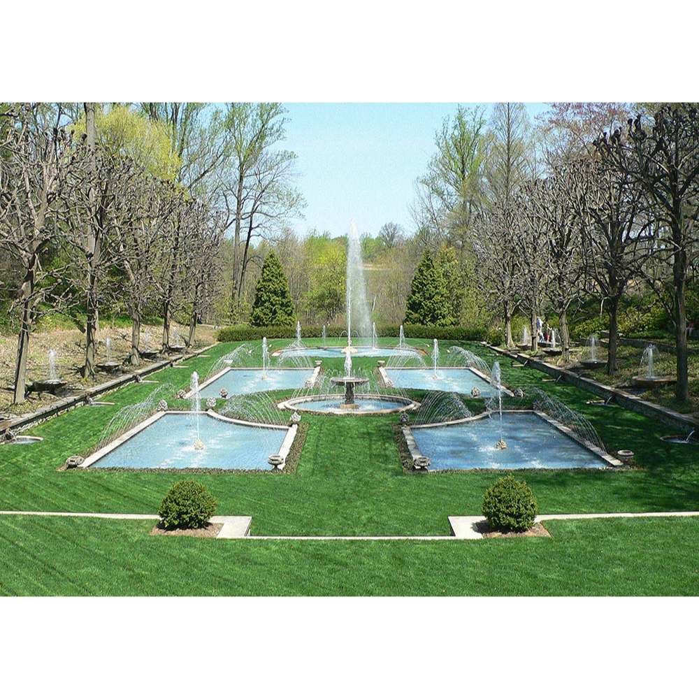 โปสเตอร์ภาพสวนน้ำพุตกแต่งสไตล์อิตาเลี่ยน ในเมืองฟิลลาเดเฟีย USA ขนาด A3 กว้าง  29.7 x สูง 42 ซม.(แนว