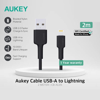 AUKEY CB-AL05 ยาว 2เมตร สำหรับไอโฟน ทุกรุ่น