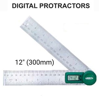 โปรแทรคเตอร์ 12นิ้ว แบบดิจิตอล Digital Protractor 12" (300mm) ไม้บรรทัดวัดมุม INSIZE 2176-300