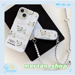 ❤️ส่งของขวัญ❤️ เคสไอโฟน 11 12 13 14 Pro Max ลูกสุนัข พื้นผิวกระจก การ์ตูน ความนิยม เรียบง่าย Case for iPhone สาวน่ารักหั